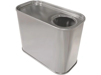 Канистра металл 0,5л. прямоугольная, с отверстием под берикап 32мм, арт. КМ-0,5н без берикапа 32мм, код: 28771