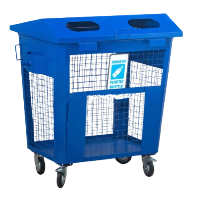 Контейнер сетчатый мобильный для сбора пластика КМ - 1,1 сетка 