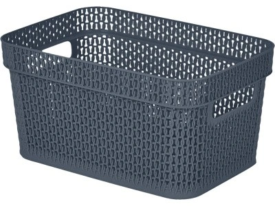 Корзина 271х183х137 5л. с ручками, стенки перф, дно сплошное, код: 36144