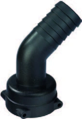 Штуцер G3 угловой 45°T9F, 75мм пластик Италия