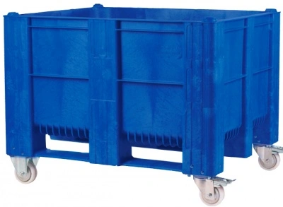 Большой пластиковый контейнер модель 1000-ACE, 1200х1000х905 мм сплошной, на колёсах