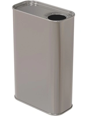 Канистра металл 1л. прямоугольная, высокая, с отверстием под берикап 32мм, арт. КМ-1н без берикапа высокая 32мм, код: 28773