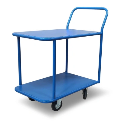 Тележка платформенная Стелла-техник КП-2-М-5-8-160-К, 2-х ярусная, 500х800 мм 