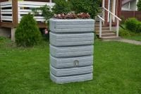 Емкость декоративная Stone 500 белый гранит