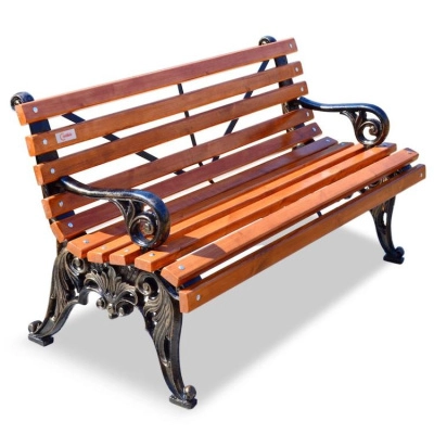 Скамейка чугунная «Белые ночи» с подлокотниками 1,5 м