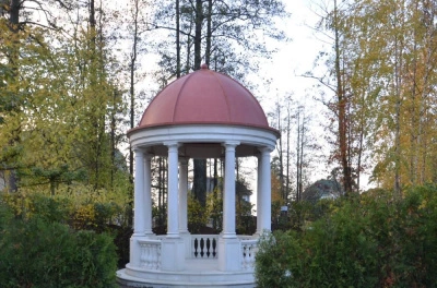 Ротонда тип 1, 8 колонн, диаметр 4000 мм Высота: 3410 мм, прямая, без купола, с тумбой