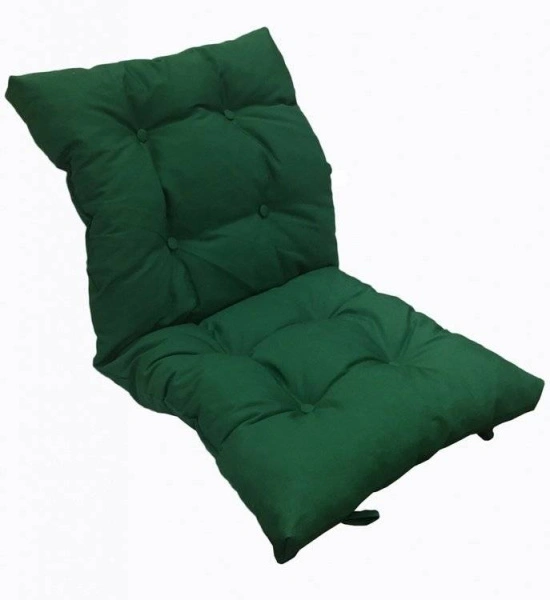 Матрас для скамеек из хлопка с пуговицами Красный (П)