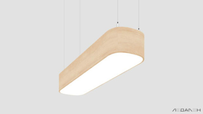 Овальный светильник WOOD OVALE 5000K 154W, корпус Ясень белый