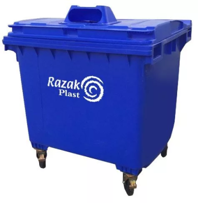 Евроконтейнер Razak 1100 л с козырьком «для бумаги»