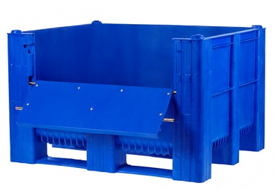 Большой пластиковый контейнер модель 1000-ACE , 1200х1000х740 мм сплошной с верхней дверцей