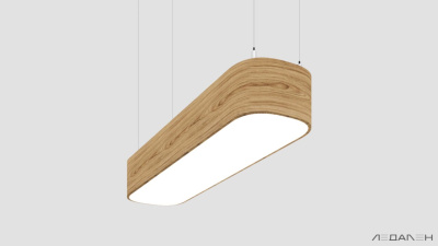 Овальный светильник WOOD OVALE 4000K 154W, корпус Ясень оливковый