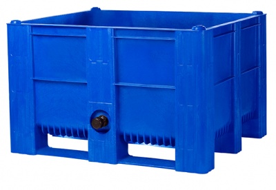 Большой пластиковый контейнер Модель1000-ACE, 1200х1000х740 мм сплошной, с дренажным портом