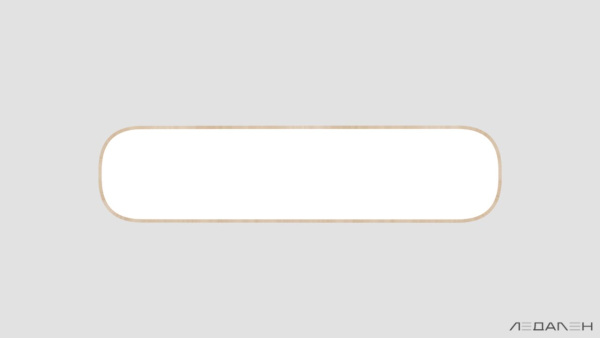Овальный светильник WOOD OVALE 4000K 154W, корпус Ясень белый